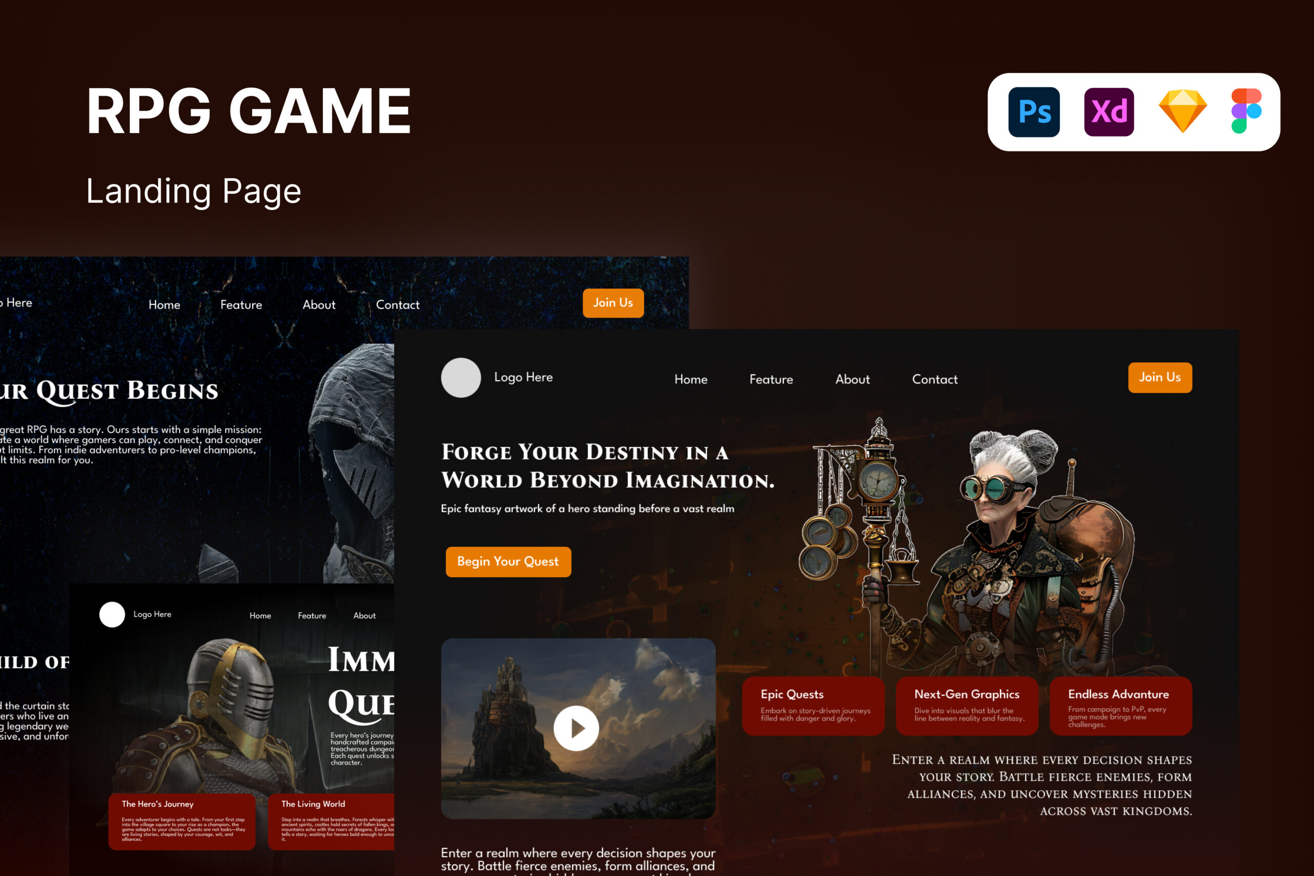 RPG Game Website Template Graphicted RPG Game Website Template Graphicted